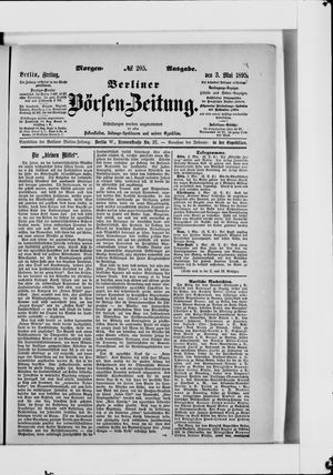 Berliner Börsen-Zeitung vom 03.05.1895
