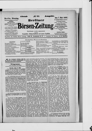 Berliner Börsen-Zeitung vom 07.05.1895