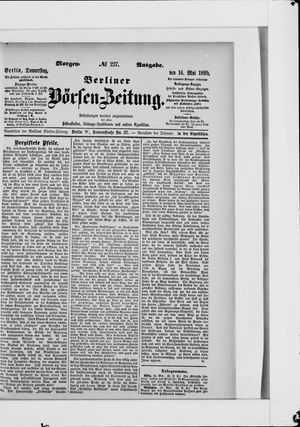 Berliner Börsen-Zeitung vom 16.05.1895