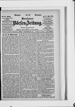 Berliner Börsen-Zeitung vom 17.05.1895