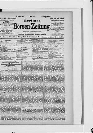 Berliner Börsen-Zeitung vom 18.05.1895