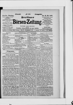 Berliner Börsen-Zeitung on May 21, 1895