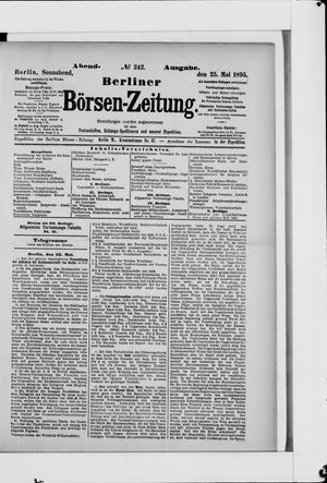 Berliner Börsen-Zeitung on May 25, 1895