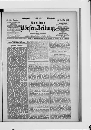 Berliner Börsen-Zeitung vom 26.05.1895