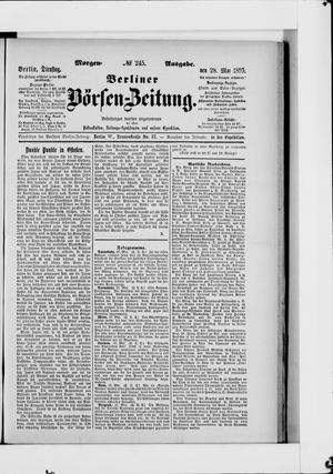 Berliner Börsen-Zeitung vom 28.05.1895