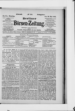 Berliner Börsen-Zeitung vom 28.05.1895