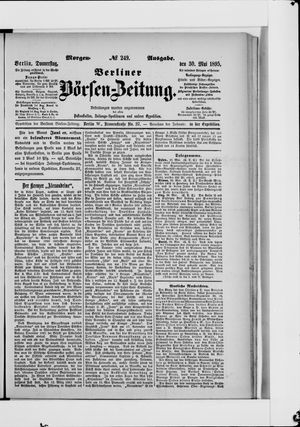 Berliner Börsen-Zeitung on May 30, 1895