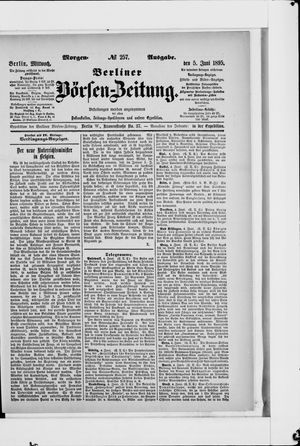 Berliner Börsen-Zeitung on Jun 5, 1895