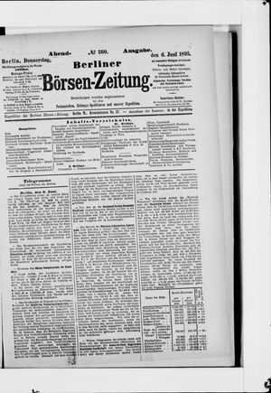 Berliner Börsen-Zeitung vom 06.06.1895