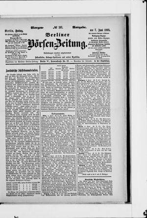 Berliner Börsen-Zeitung vom 07.06.1895
