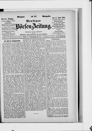 Berliner Börsen-Zeitung vom 11.06.1895