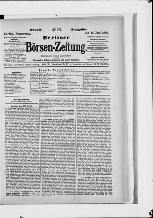 Berliner Börsen-Zeitung vom 13.06.1895