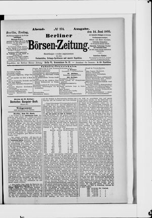 Berliner Börsen-Zeitung on Jun 14, 1895