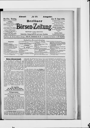 Berliner Börsen-Zeitung vom 17.06.1895