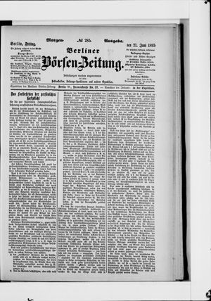 Berliner Börsen-Zeitung vom 21.06.1895