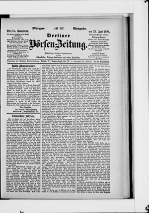 Berliner Börsen-Zeitung vom 22.06.1895