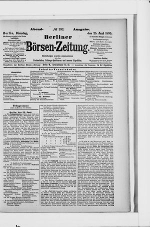 Berliner Börsen-Zeitung vom 25.06.1895