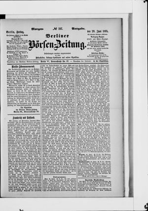 Berliner Börsen-Zeitung vom 28.06.1895