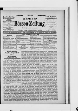 Berliner Börsen-Zeitung vom 28.06.1895
