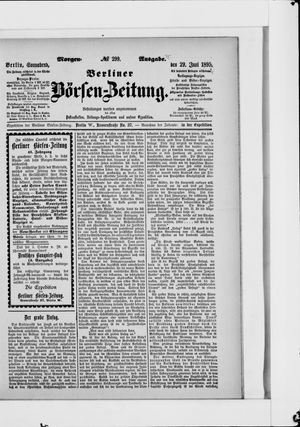 Berliner Börsen-Zeitung vom 29.06.1895