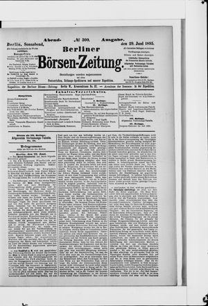 Berliner Börsen-Zeitung vom 29.06.1895