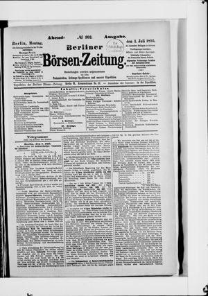 Berliner Börsen-Zeitung vom 01.07.1895