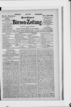 Berliner Börsen-Zeitung vom 04.07.1895