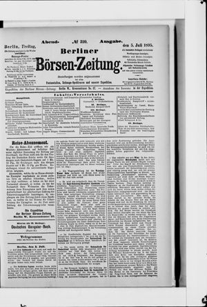 Berliner Börsen-Zeitung on Jul 5, 1895