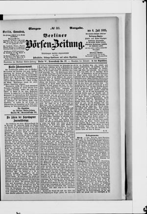 Berliner Börsen-Zeitung on Jul 6, 1895