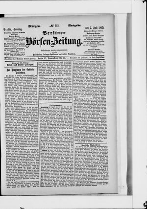 Berliner Börsen-Zeitung vom 07.07.1895