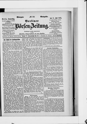 Berliner Börsen-Zeitung vom 11.07.1895