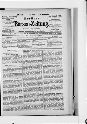 Berliner Börsen-Zeitung vom 11.07.1895