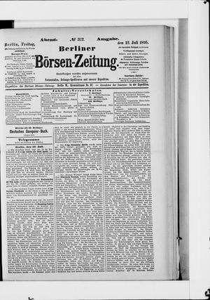 Berliner Börsen-Zeitung vom 12.07.1895