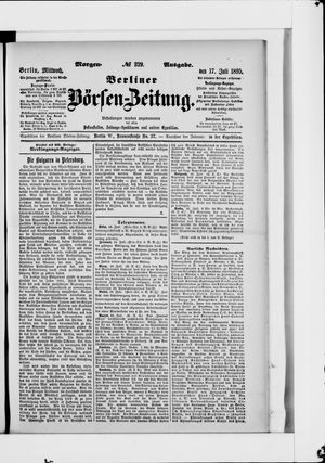 Berliner Börsen-Zeitung vom 17.07.1895