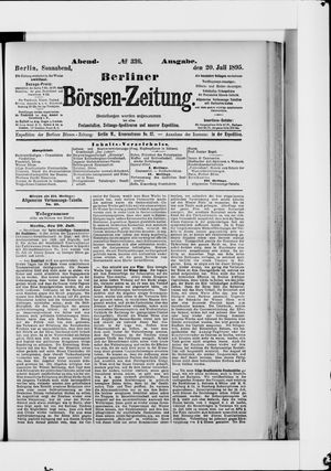 Berliner Börsen-Zeitung vom 20.07.1895