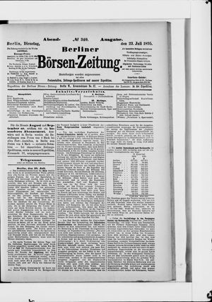 Berliner Börsen-Zeitung vom 23.07.1895