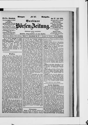 Berliner Börsen-Zeitung vom 27.07.1895