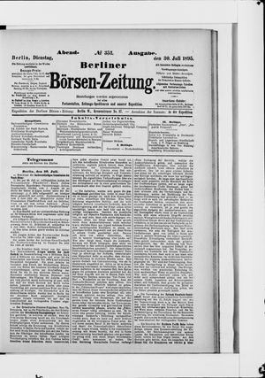 Berliner Börsen-Zeitung vom 30.07.1895