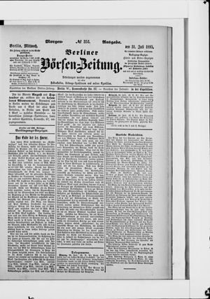 Berliner Börsen-Zeitung on Jul 31, 1895
