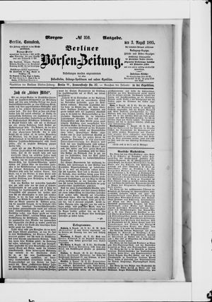 Berliner Börsen-Zeitung vom 03.08.1895