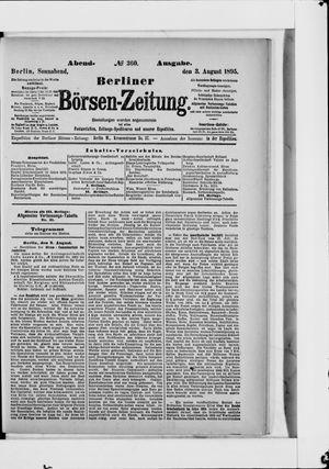 Berliner Börsen-Zeitung vom 03.08.1895