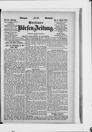 Berliner Börsen-Zeitung vom 04.08.1895