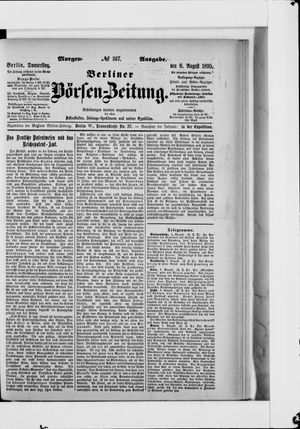Berliner Börsen-Zeitung on Aug 8, 1895