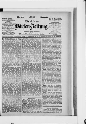 Berliner Börsen-Zeitung on Aug 9, 1895