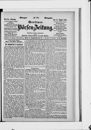 Berliner Börsen-Zeitung vom 11.08.1895