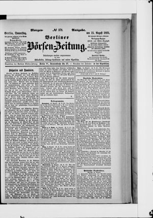 Berliner Börsen-Zeitung vom 15.08.1895