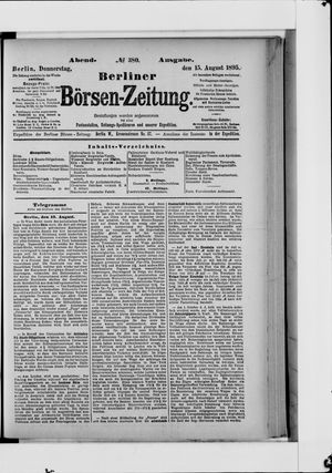 Berliner Börsen-Zeitung vom 15.08.1895