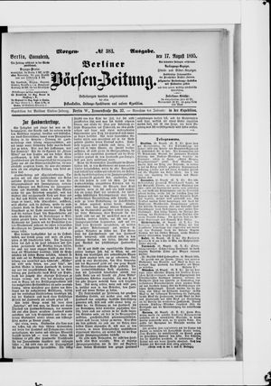 Berliner Börsen-Zeitung vom 17.08.1895