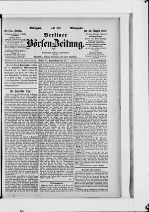 Berliner Börsen-Zeitung vom 23.08.1895