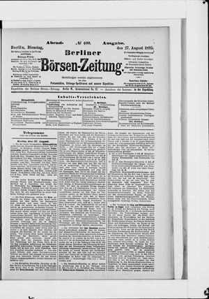 Berliner Börsen-Zeitung vom 27.08.1895